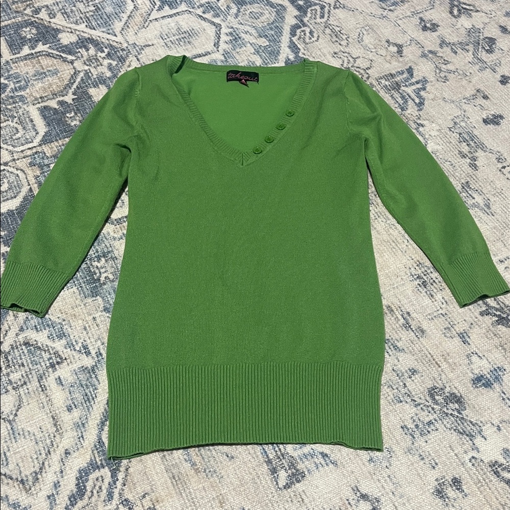 Takeout Vibrant Green Knit Top